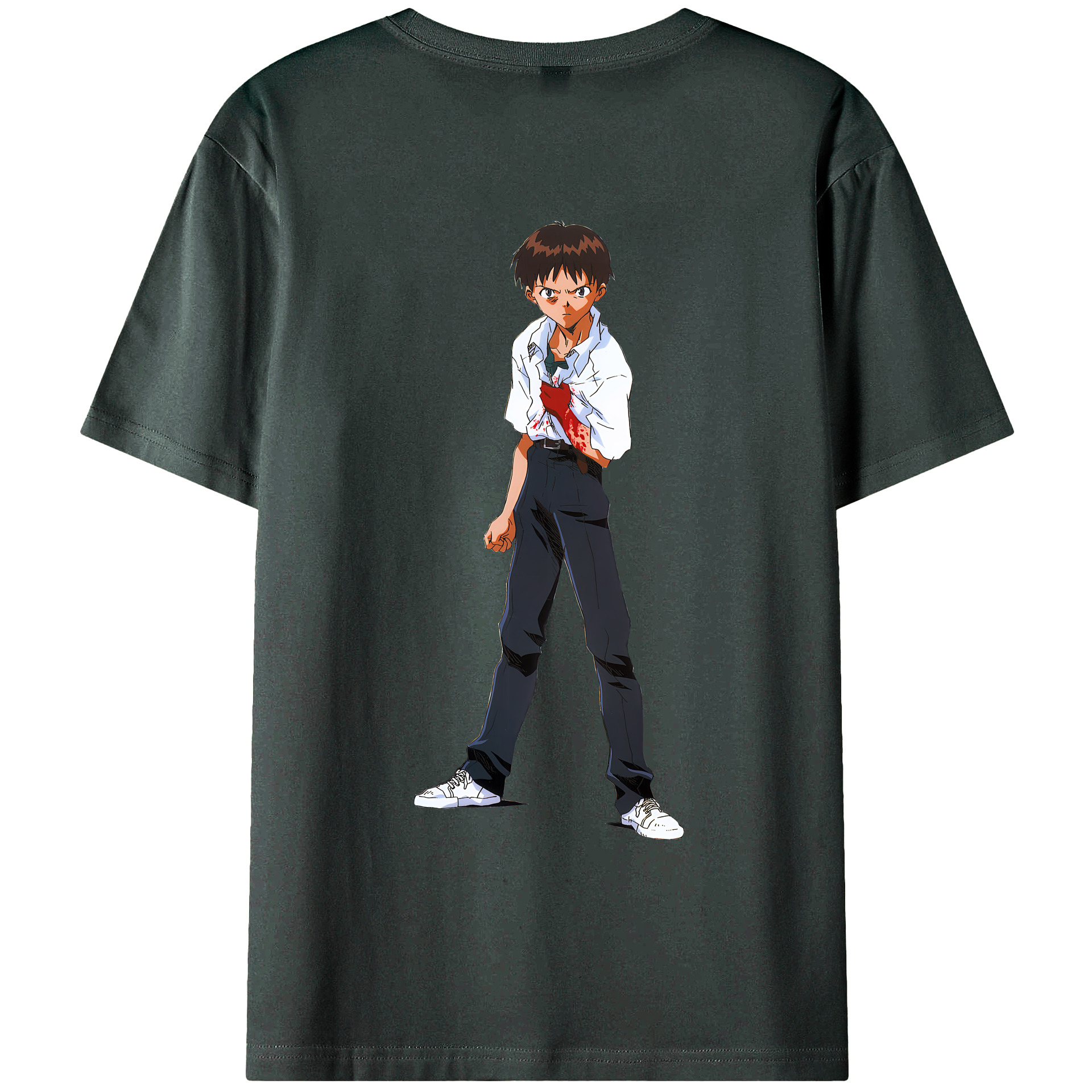（画像用） EVA 新世紀エヴァンゲリオン 綿100％ メンズ半袖Tシャツ（バックプリント） 通気性